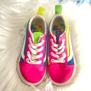 Size 8 multicolor Vans